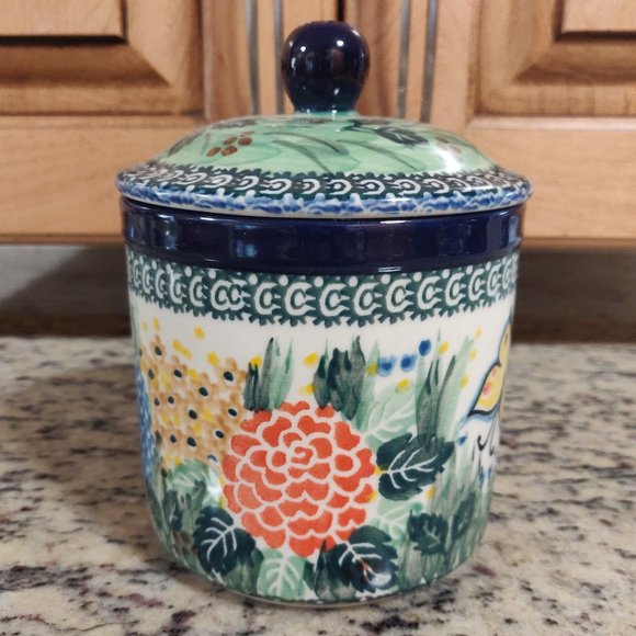Spring Garden UNIKAT 5" Jar With Lid - Picture 1 of 10